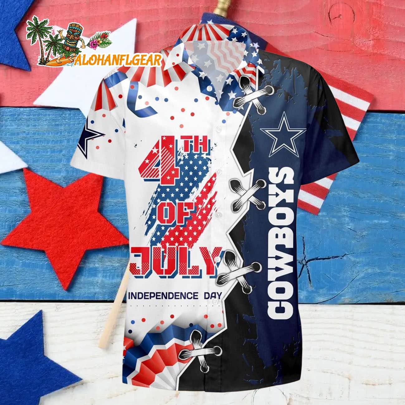 Dallas Cowboys Happy Independence Day Resurgence Hawaiian Shirt, NFL Aloha Shirt Dallas Cowboys Happy Independence Day Resurgence Hawaiian Shirt, NFL Aloha Shirt