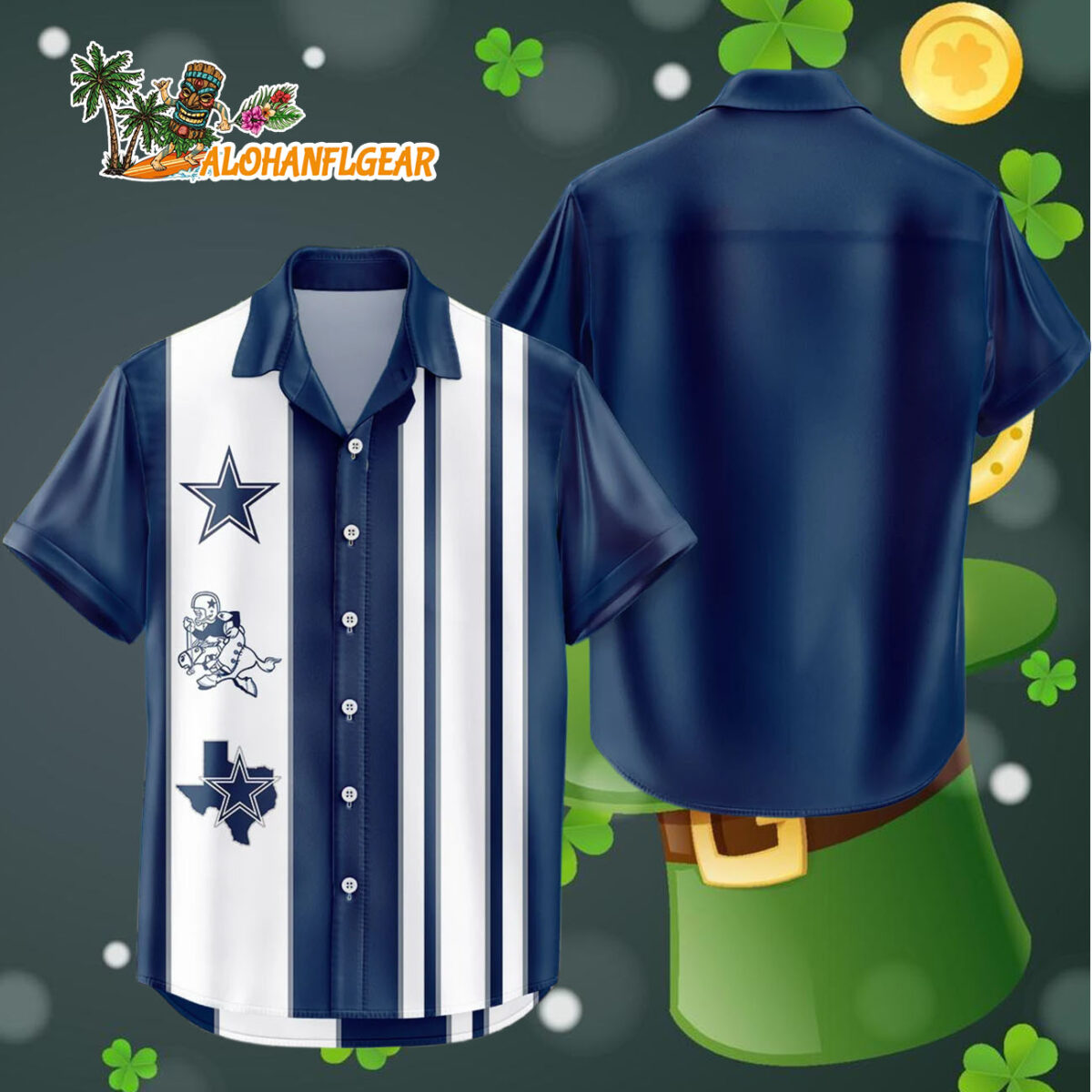 Dallas Cowboys Hawaiian Shirt Classic Color Contrast 4