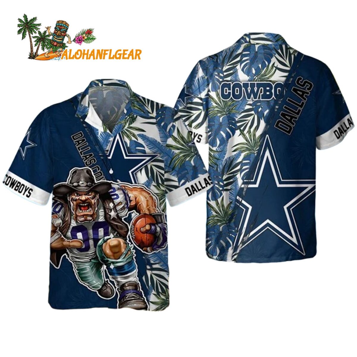 Dallas Cowboys Mascot Summer Hawaiian Shirt Dallas Cowboys Aloha Shirt 1