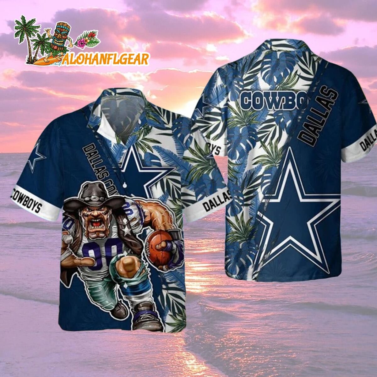 Dallas Cowboys Mascot Summer Hawaiian Shirt Dallas Cowboys Aloha Shirt 2