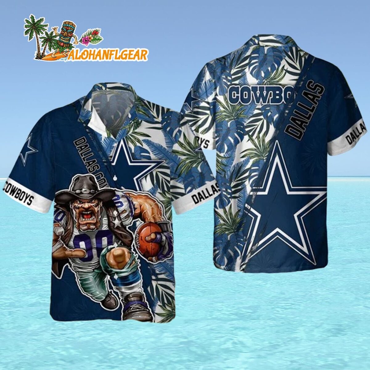 Dallas Cowboys Mascot Summer Hawaiian Shirt Dallas Cowboys Aloha Shirt 4