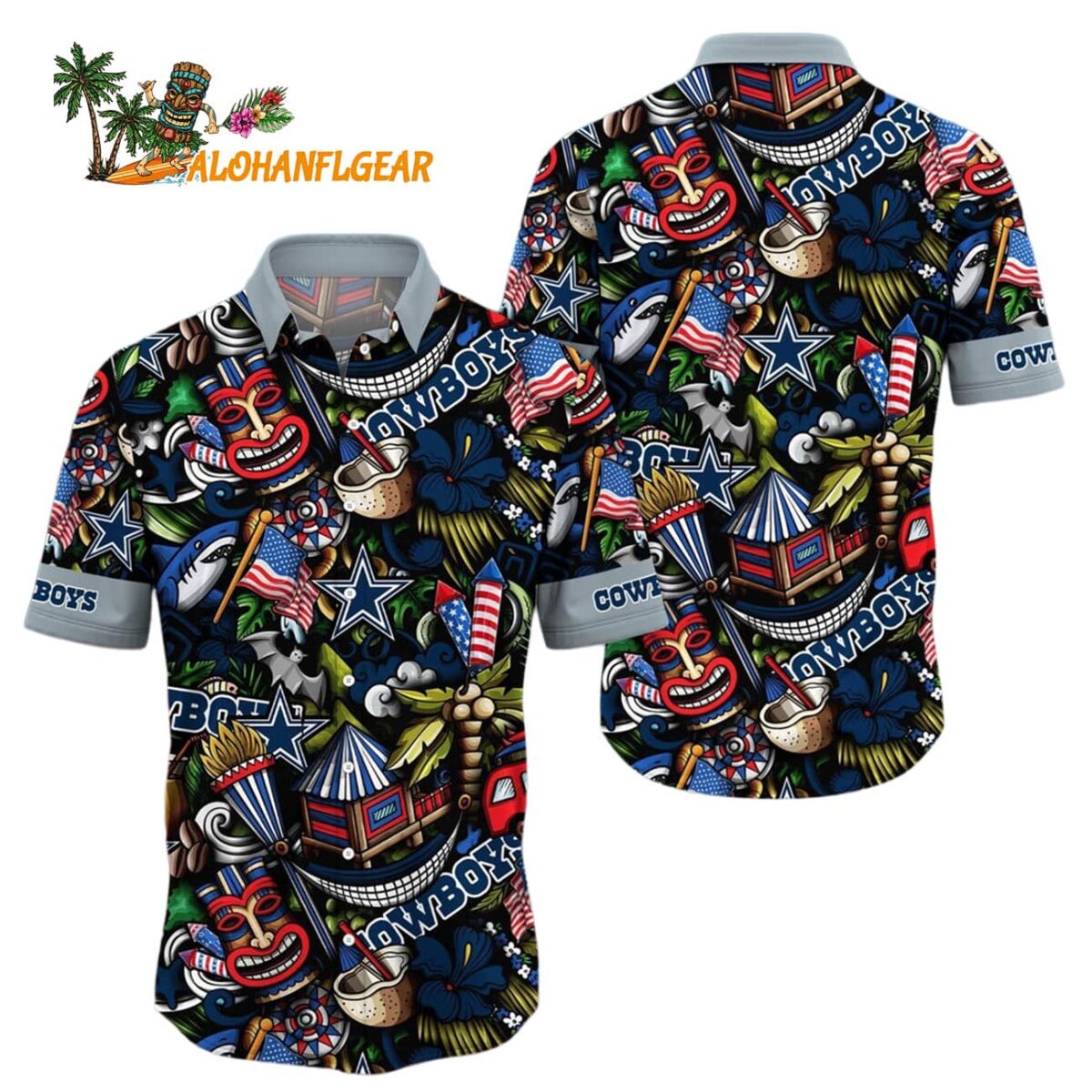 Dallas Cowboys Tiki Me Off Hawaiian Shirt Dallas Cowboys Aloha Shirt 1