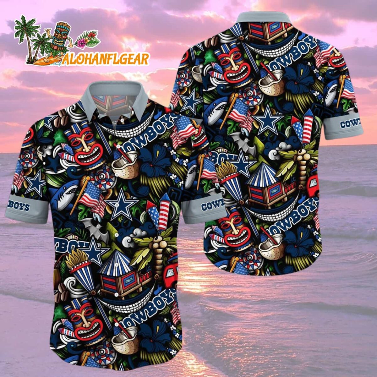 Dallas Cowboys Tiki Me Off Hawaiian Shirt Dallas Cowboys Aloha Shirt 2