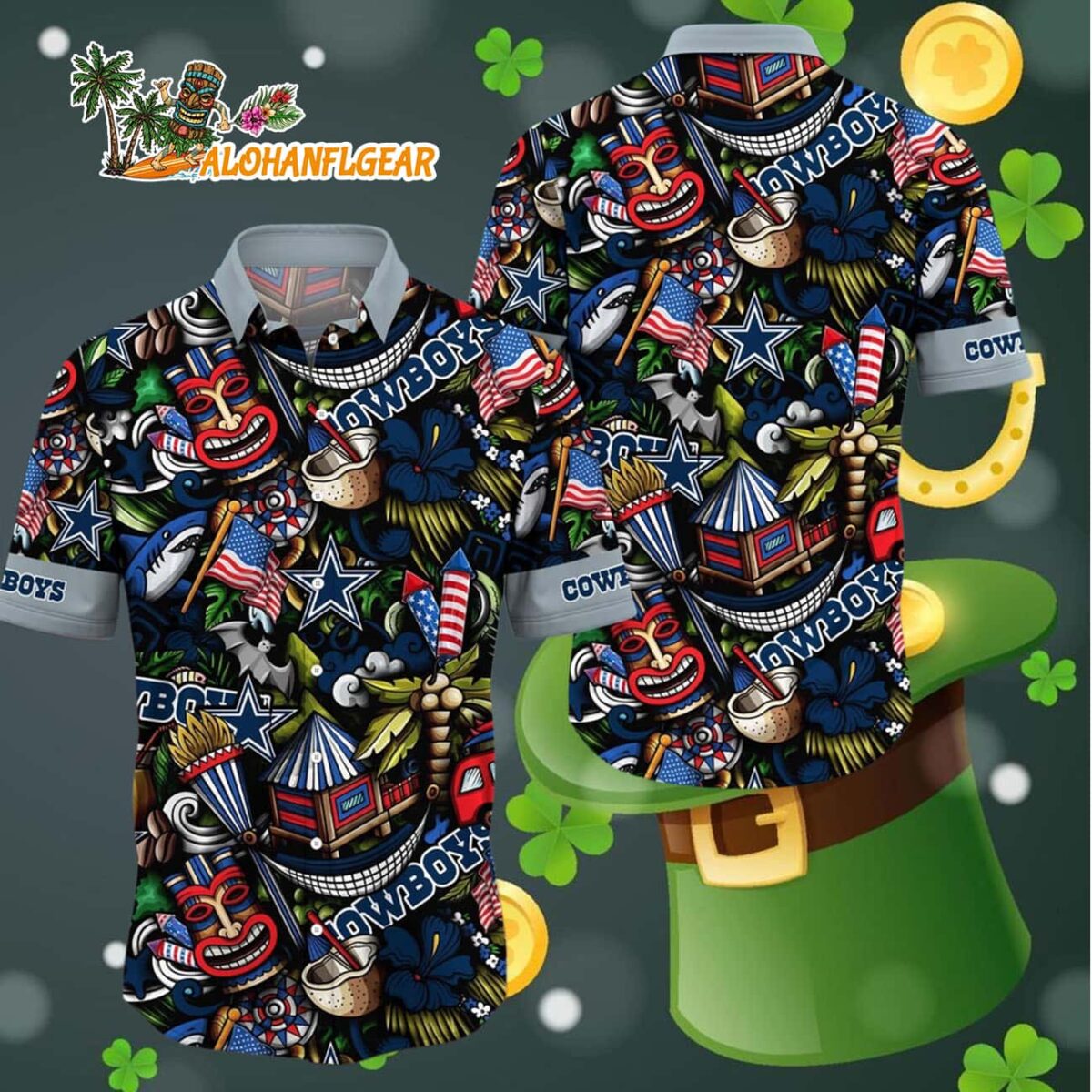 Dallas Cowboys Tiki Me Off Hawaiian Shirt Dallas Cowboys Aloha Shirt 4