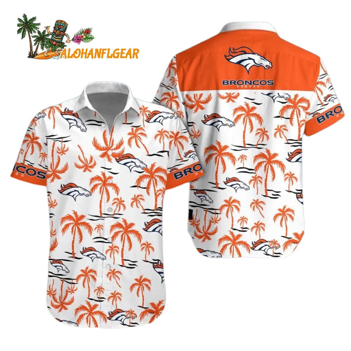 Denver Broncos Coconut Logo Beach Hawaiian Shirt NFL Aloha Shirt 1