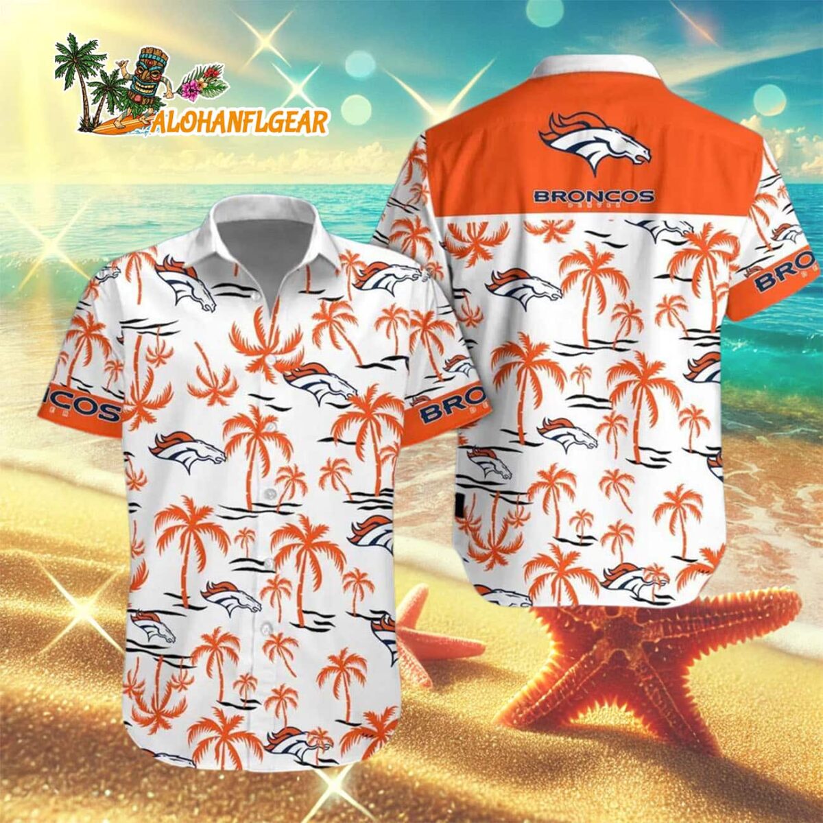 Denver Broncos Coconut Logo Beach Hawaiian Shirt, NFL Aloha Shirt 2 Denver Broncos Coconut Logo Beach Hawaiian Shirt NFL Aloha Shirt 3