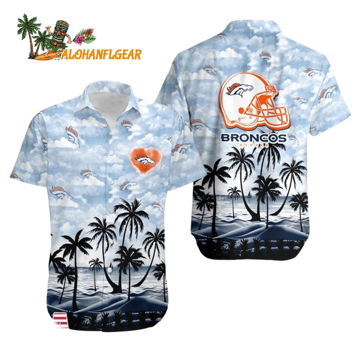 Denver Broncos Coconut Palms Limited Edition Hawaiian Shirt Denver Broncos Aloha Shirt 1