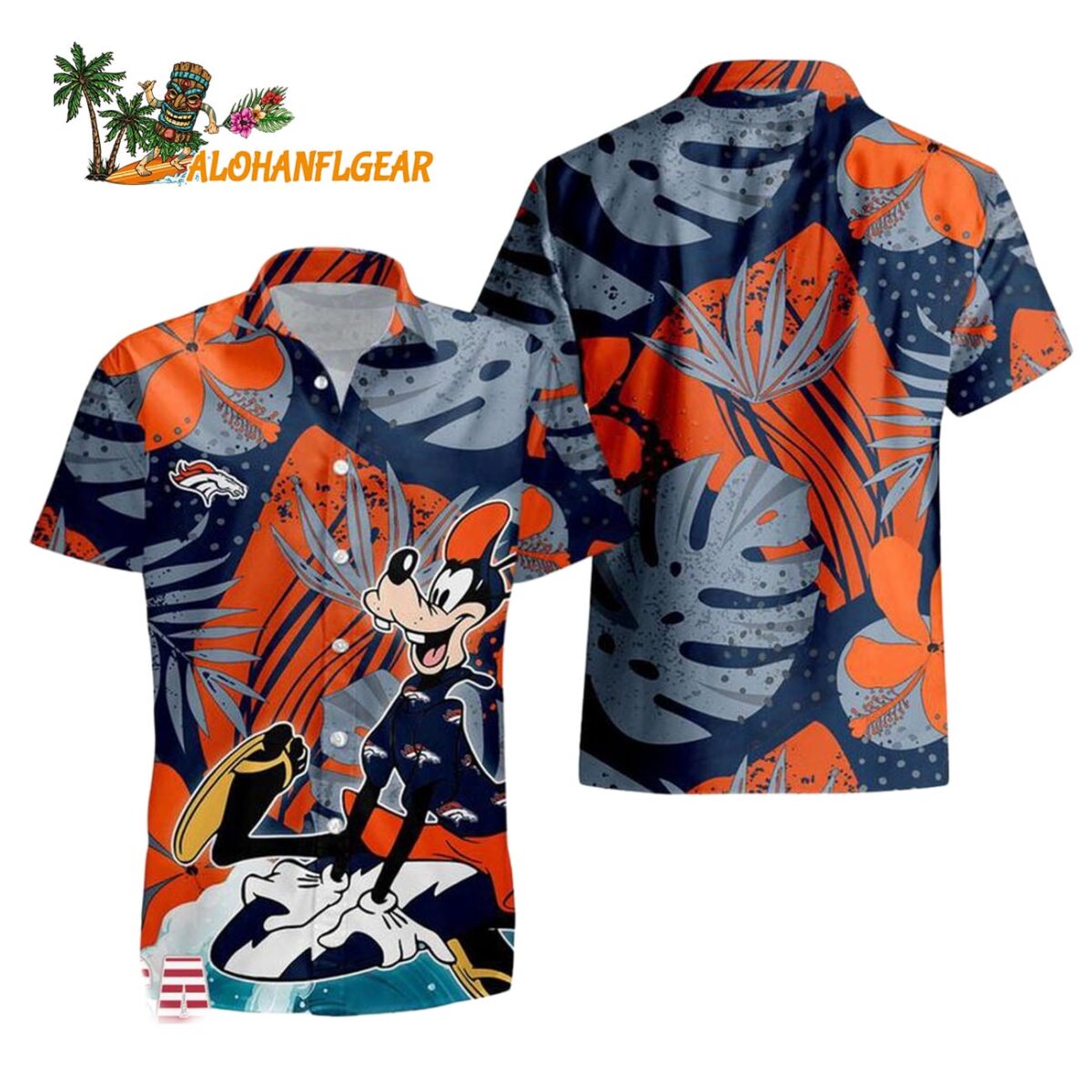Denver Broncos Goofy Disney Limited Edition Hawaiian Shirt Denver Broncos Aloha Shirt 1