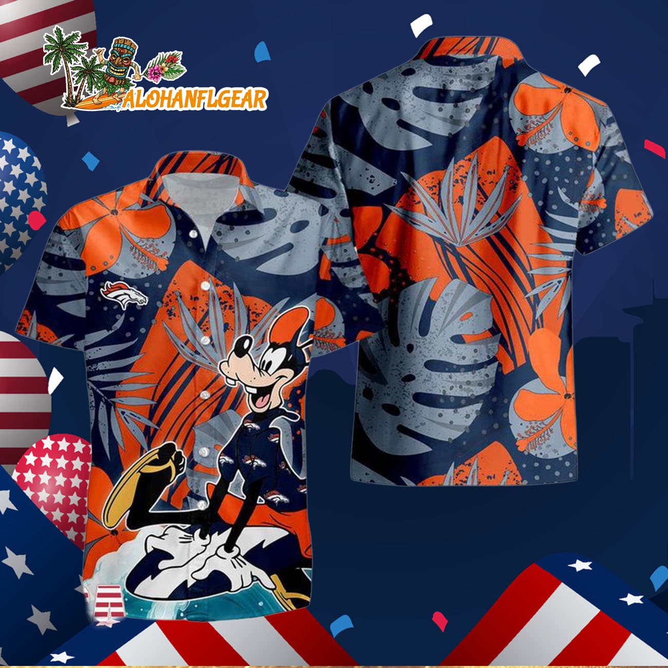Denver Broncos Goofy Disney Limited Edition Hawaiian Shirt, Denver Broncos Aloha Shirt Denver Broncos Goofy Disney Limited Edition Hawaiian Shirt, Denver Broncos Aloha Shirt