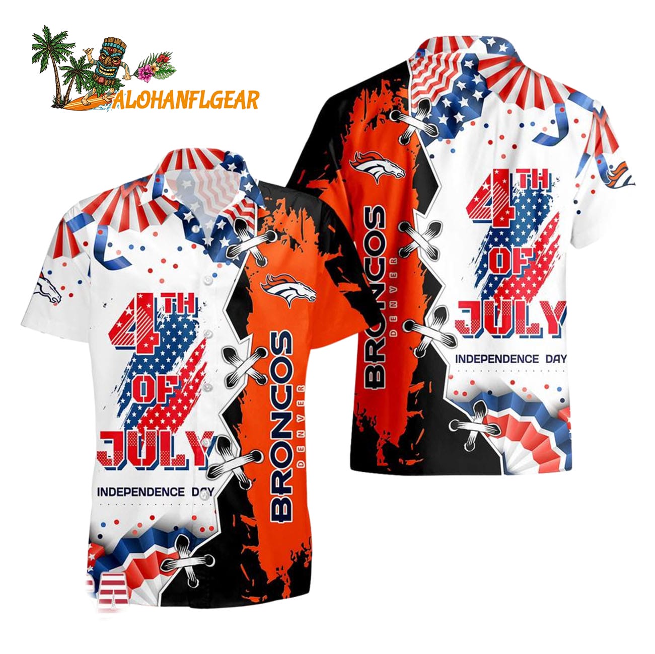 Denver Broncos Happy Independence Day Resurgence Hawaiian Shirt, NFL Aloha Shirt Denver Broncos Happy Independence Day Resurgence Hawaiian Shirt, NFL Aloha Shirt