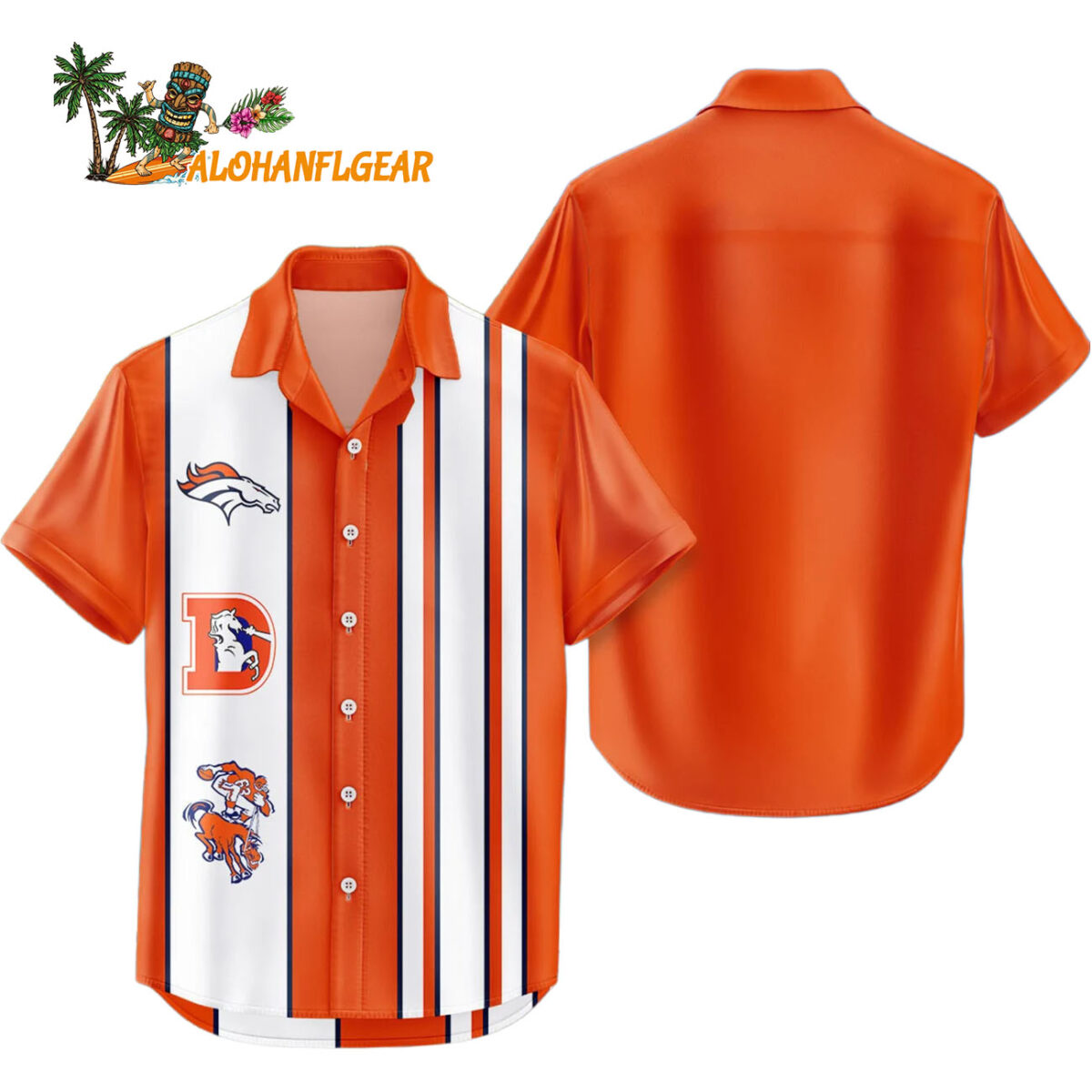 Denver Broncos Hawaiian Shirt Classic Color Contrast 1