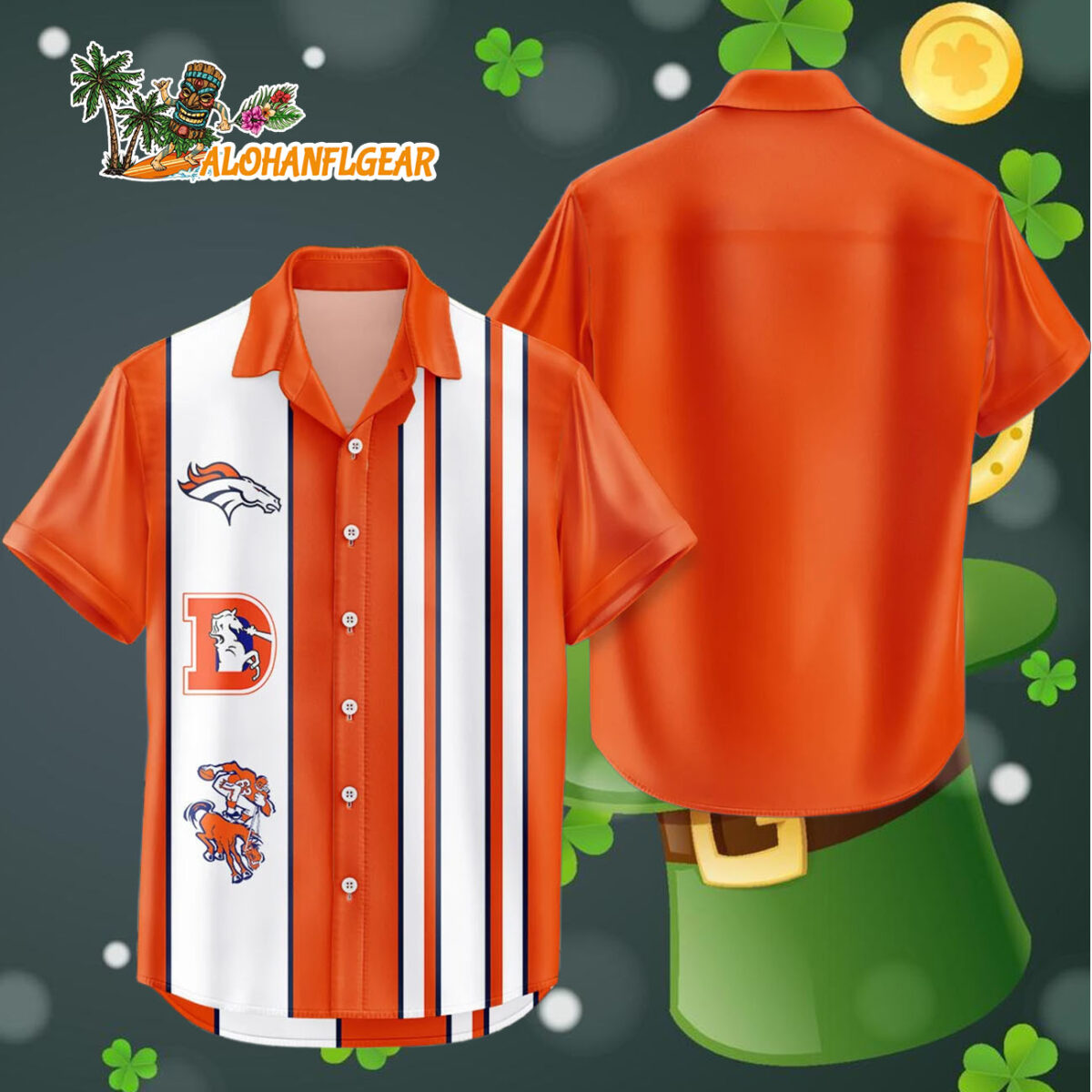 Denver Broncos Hawaiian Shirt Classic Color Contrast 4