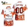 Denver Broncos Hibiscus Flower Custom Name Hawaiian Shirt NFL Aloha Shirt 1