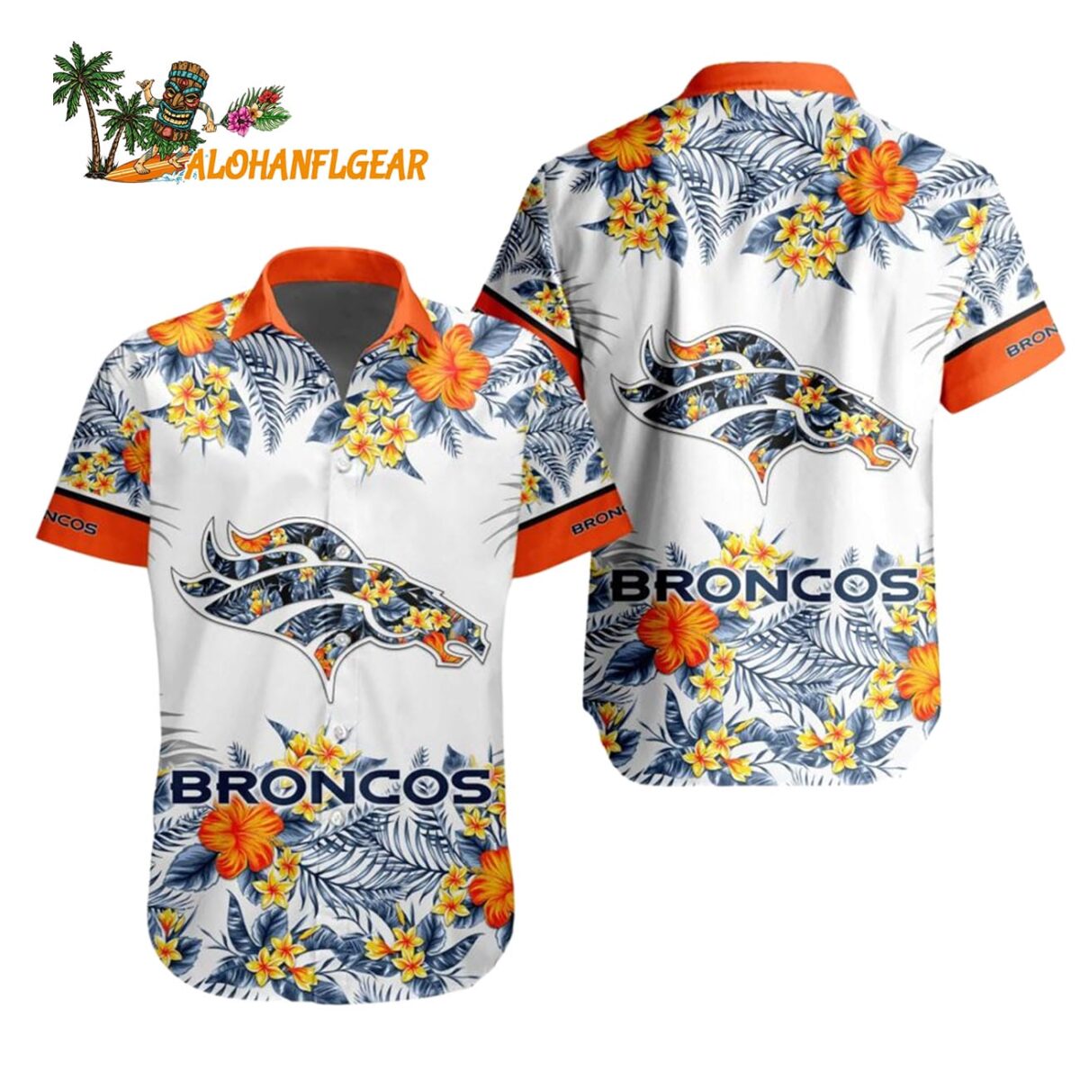 Denver Broncos Special Floral Tropical Team Spirit Hawaiian Shirt Denver Broncos Aloha Shirt 1