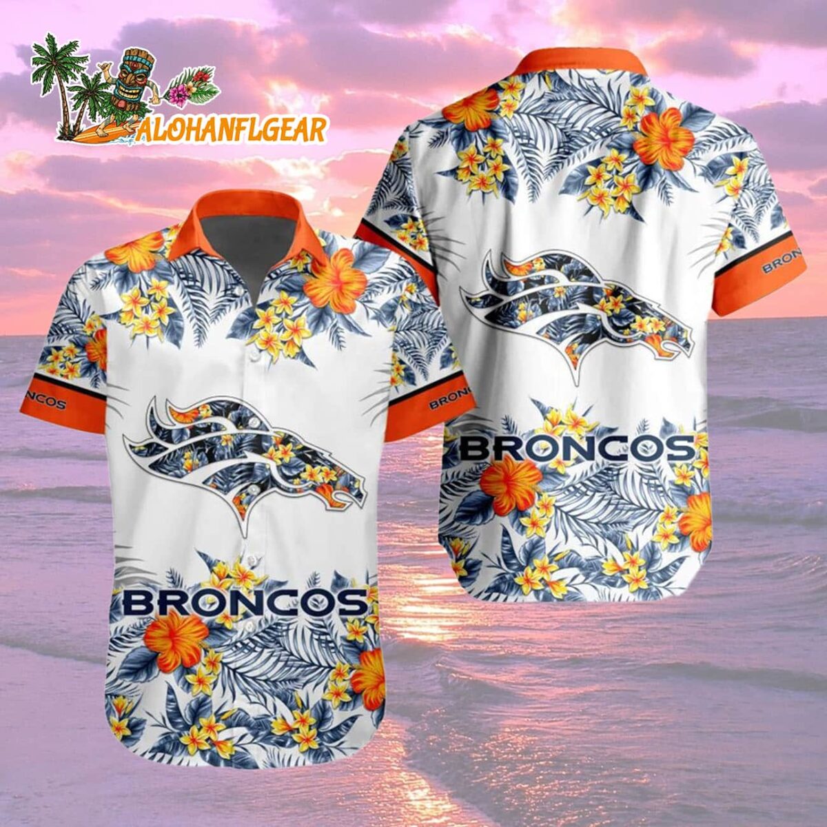 Denver Broncos Special Floral Tropical Team Spirit Hawaiian Shirt Denver Broncos Aloha Shirt 2