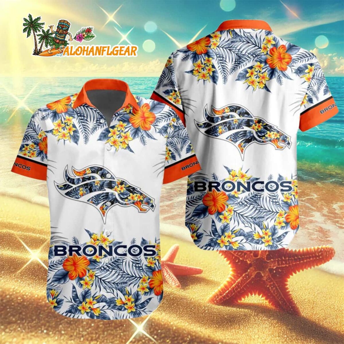 Denver Broncos Special Floral Tropical Team Spirit Hawaiian Shirt Denver Broncos Aloha Shirt 3