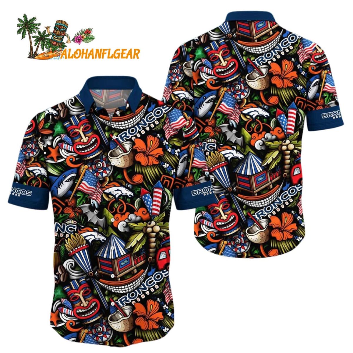 Denver Broncos Tiki Me Off Hawaiian Shirt Denver Broncos Aloha Shirt 1