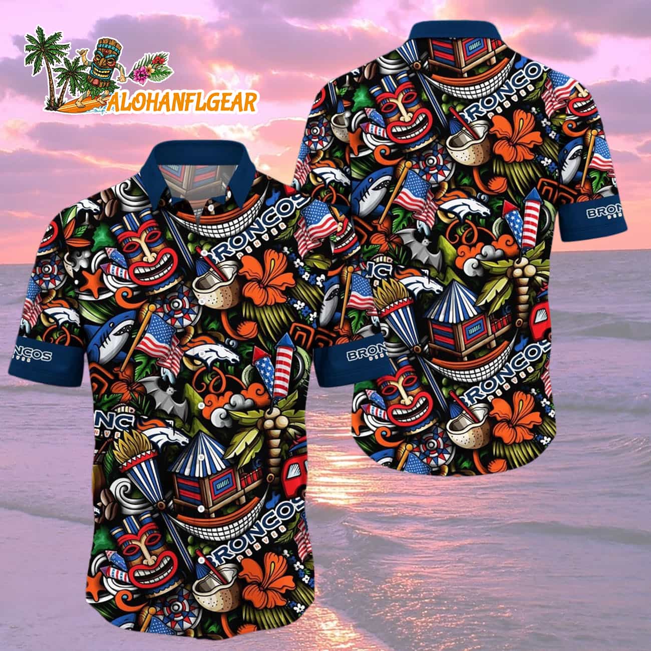 Denver Broncos Tiki Me Off Hawaiian Shirt, Denver Broncos Aloha Shirt Denver Broncos Tiki Me Off Hawaiian Shirt, Denver Broncos Aloha Shirt