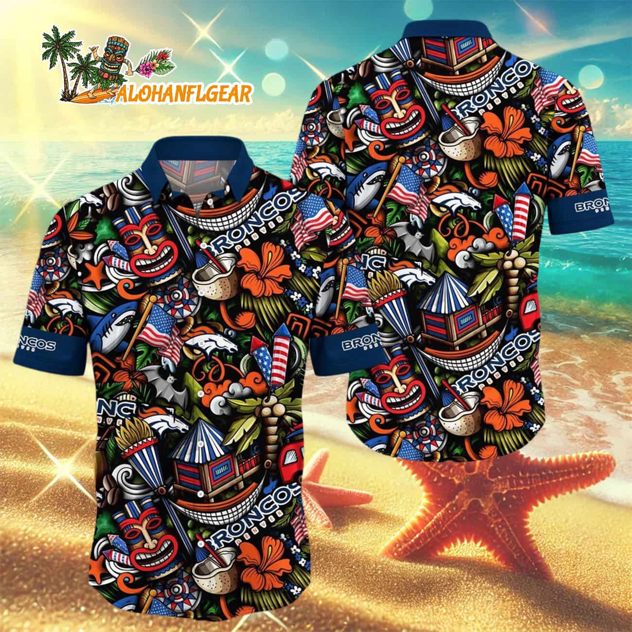 Denver Broncos Tiki Me Off Hawaiian Shirt, Denver Broncos Aloha Shirt Denver Broncos Tiki Me Off Hawaiian Shirt, Denver Broncos Aloha Shirt