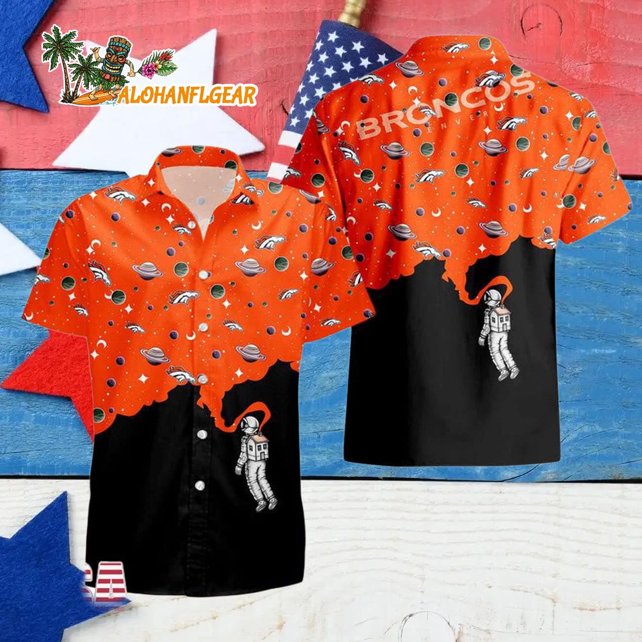 Denver Broncos Universal Astronaut Pattern Hawaiian Shirt, Denver Broncos Aloha Shirt Denver Broncos Universal Astronaut Pattern Hawaiian Shirt, Denver Broncos Aloha Shirt