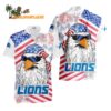 Detroit Lions American Eagle Emblem Hawaiian Shirt Detroit Lions Aloha Shirt 1