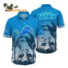 Detroit Lions Flamingo And Flower Funny Hawaiian Shirt Detroit Lions Aloha Shirt 1