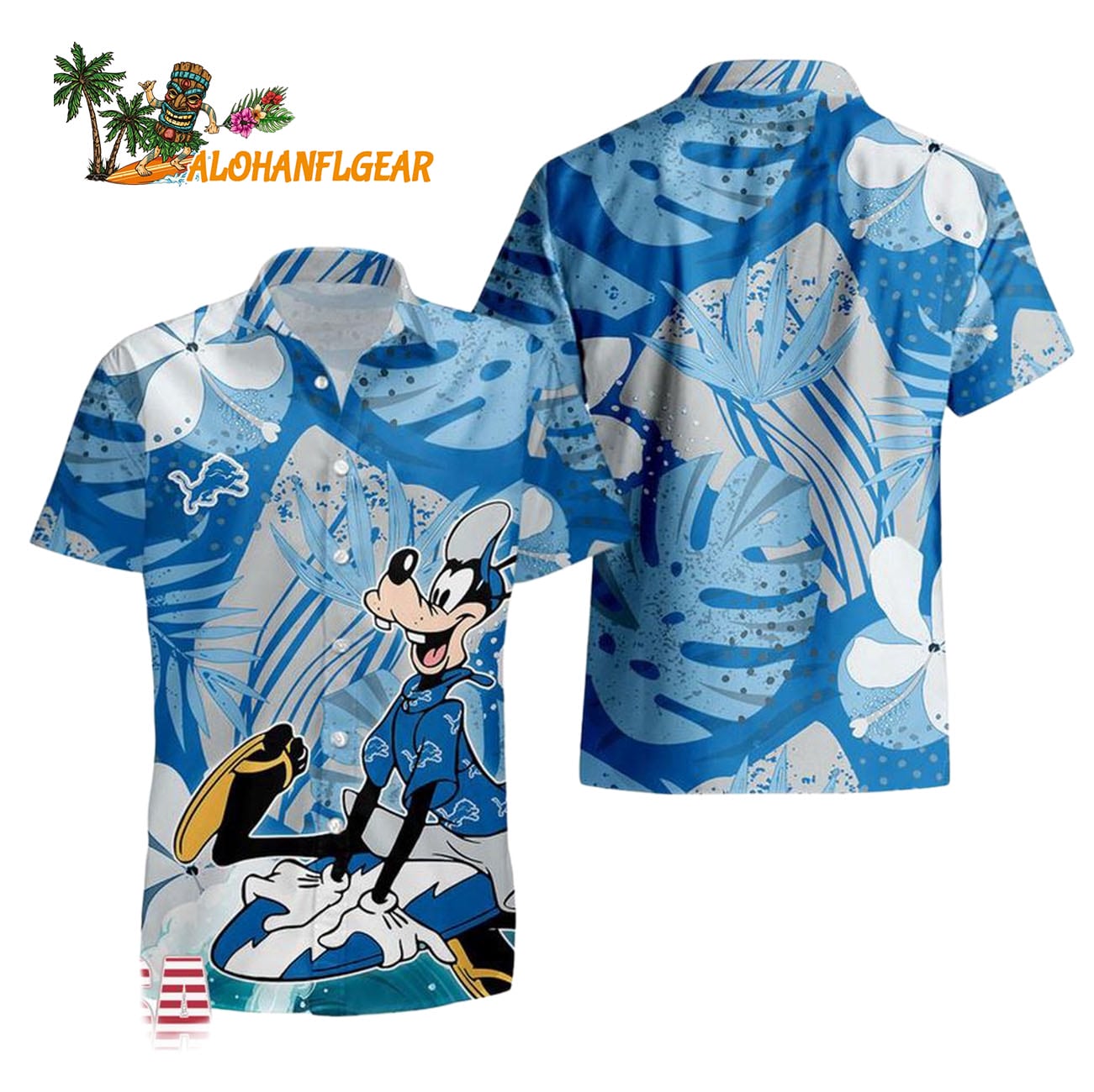 Detroit Lions Goofy Disney Limited Edition Hawaiian Shirt, Detroit Lions Aloha Shirt Detroit Lions Goofy Disney Limited Edition Hawaiian Shirt, Detroit Lions Aloha Shirt