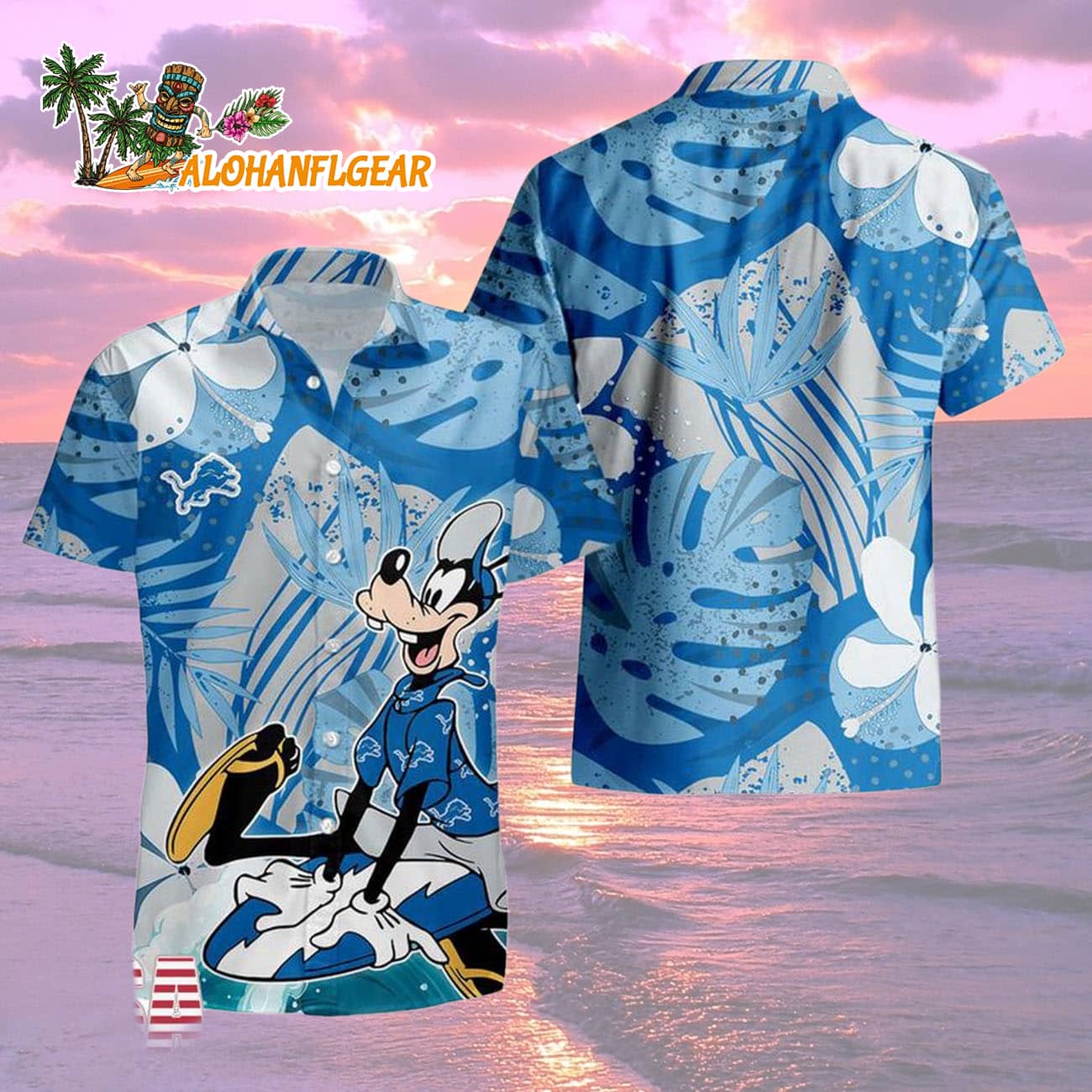 Detroit Lions Goofy Disney Limited Edition Hawaiian Shirt, Detroit Lions Aloha Shirt Detroit Lions Goofy Disney Limited Edition Hawaiian Shirt, Detroit Lions Aloha Shirt