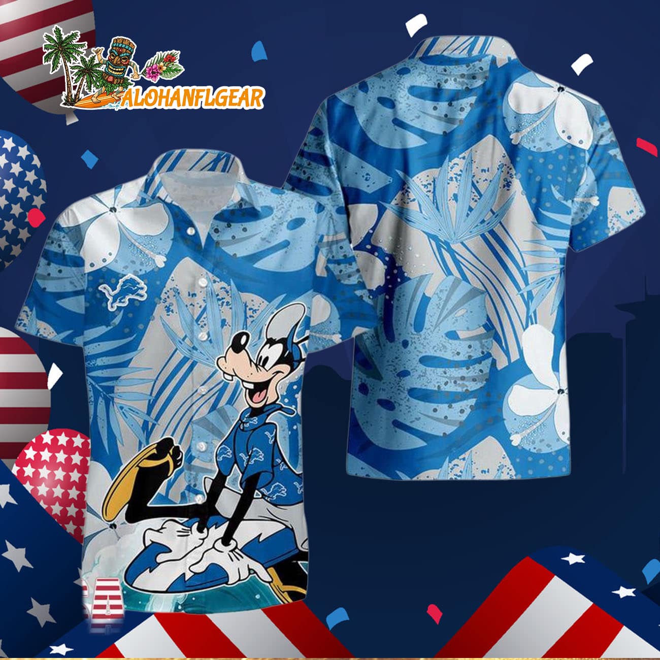 Detroit Lions Goofy Disney Limited Edition Hawaiian Shirt, Detroit Lions Aloha Shirt Detroit Lions Goofy Disney Limited Edition Hawaiian Shirt, Detroit Lions Aloha Shirt