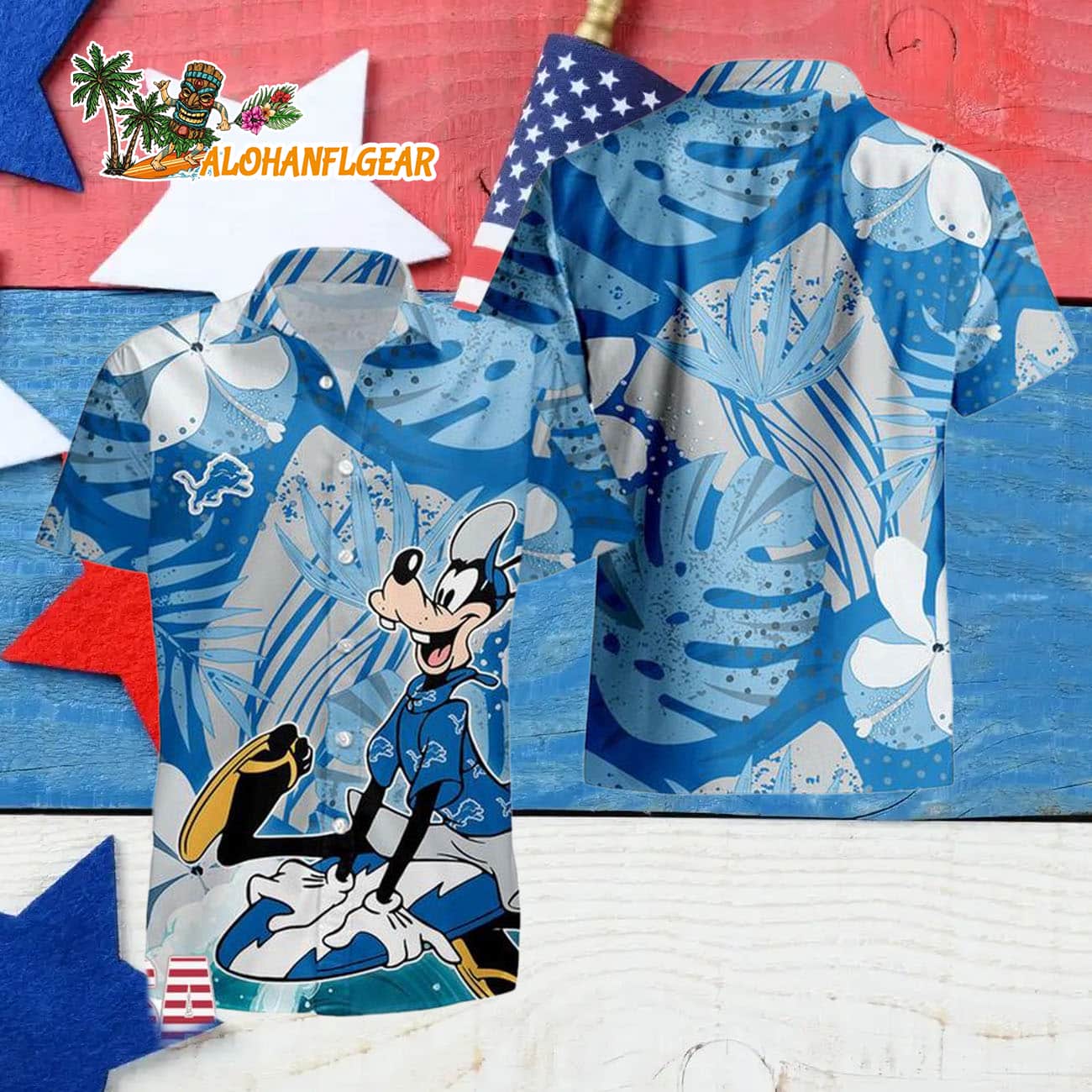 Detroit Lions Goofy Disney Limited Edition Hawaiian Shirt, Detroit Lions Aloha Shirt Detroit Lions Goofy Disney Limited Edition Hawaiian Shirt, Detroit Lions Aloha Shirt