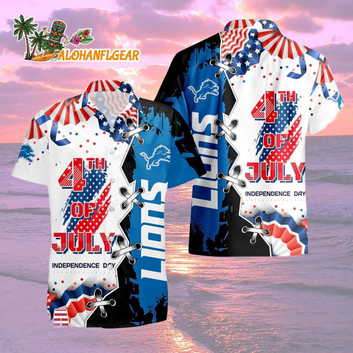 Detroit Lions Happy Independence Day Resurgence Hawaiian Shirt, NFL Aloha Shirt 1 Detroit Lions Happy Independence Day Resurgence Hawaiian Shirt NFL Aloha Shirt 2
