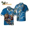 Detroit Lions Mascot Summer Hawaiian Shirt Detroit Lions Aloha Shirt 1