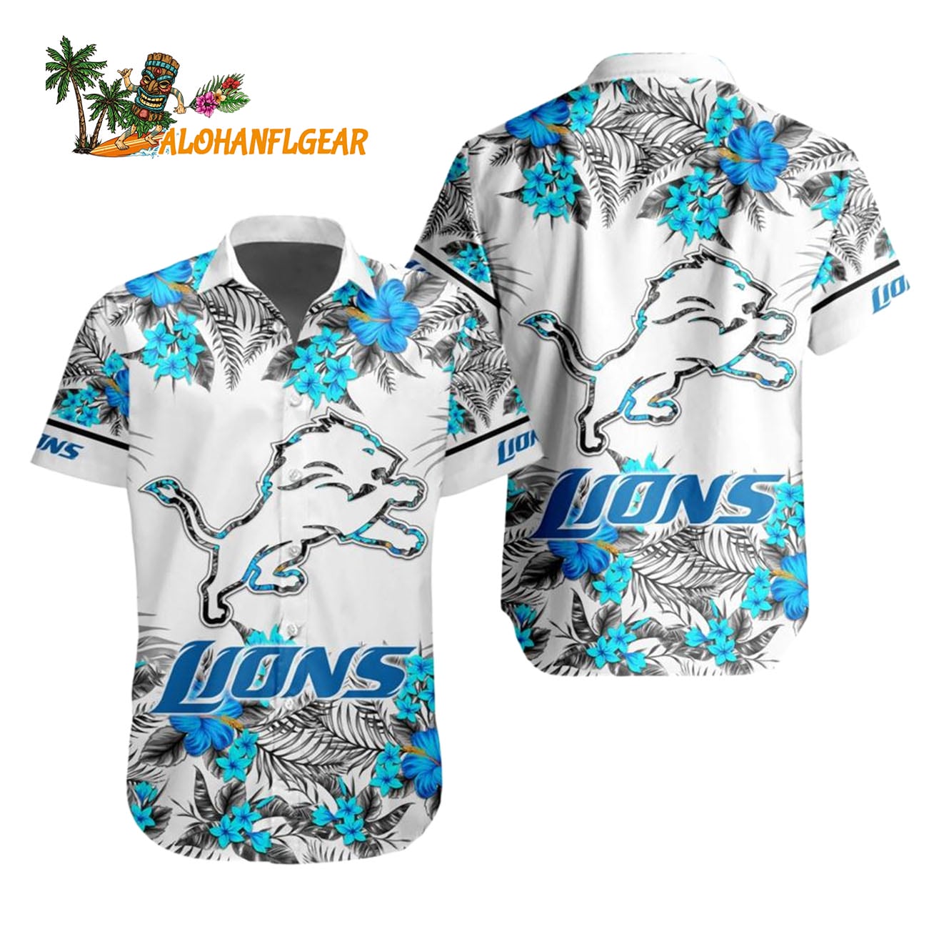 Detroit Lions Special Floral Tropical Team Spirit Hawaiian Shirt, Detroit Lions Aloha Shirt Detroit Lions Special Floral Tropical Team Spirit Hawaiian Shirt, Detroit Lions Aloha Shirt