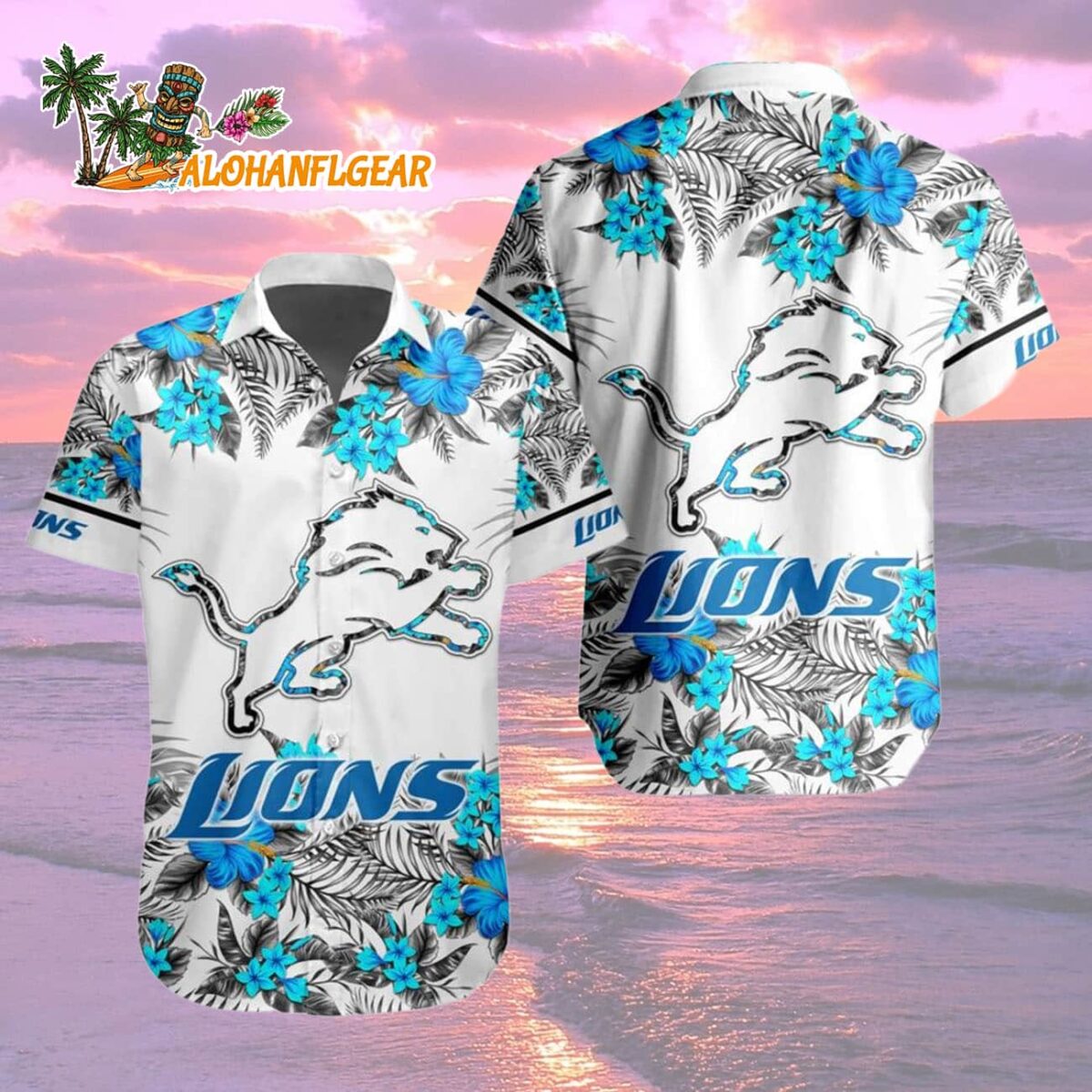 Detroit Lions Special Floral Tropical Team Spirit Hawaiian Shirt, Detroit Lions Aloha Shirt 1 Detroit Lions Special Floral Tropical Team Spirit Hawaiian Shirt Detroit Lions Aloha Shirt 2