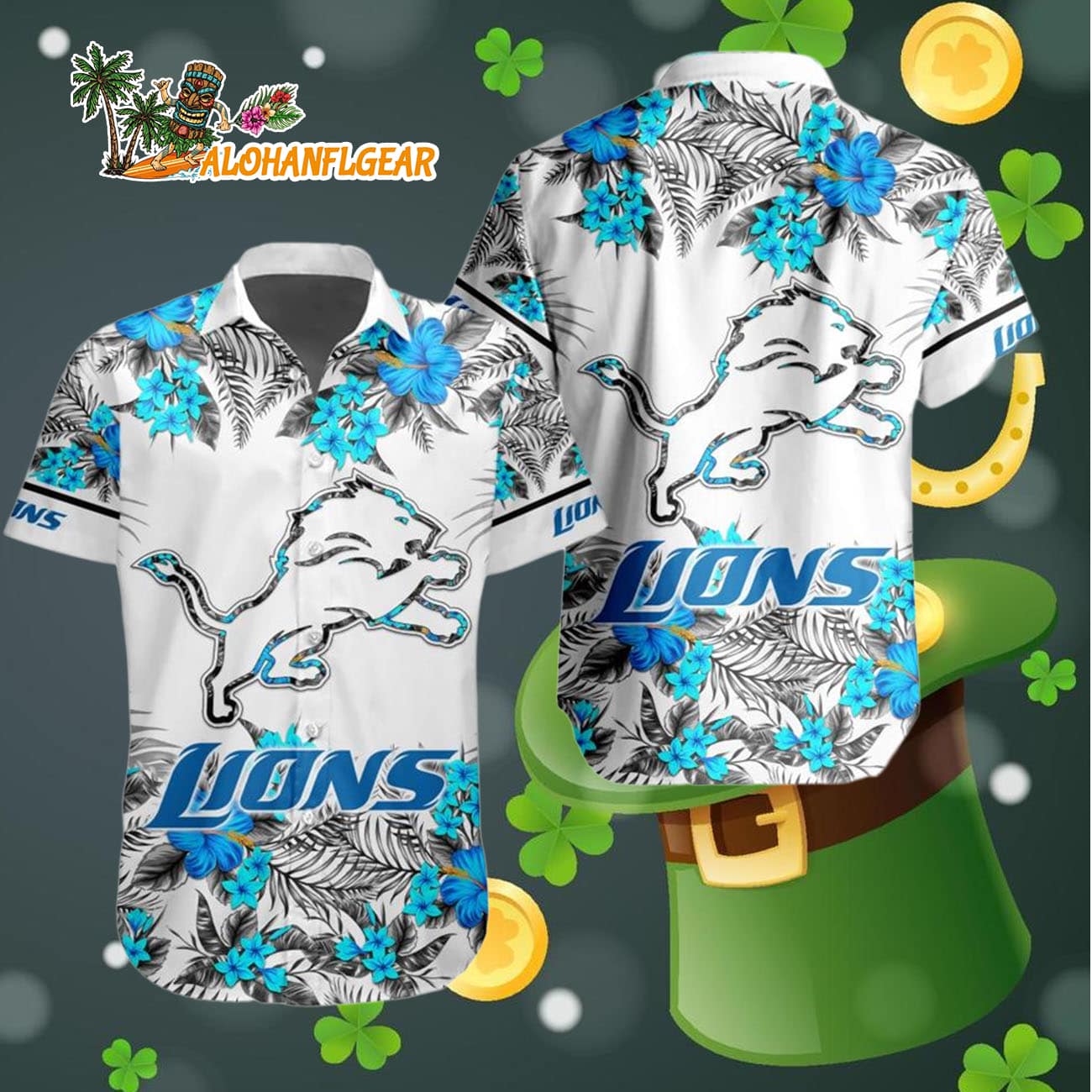 Detroit Lions Special Floral Tropical Team Spirit Hawaiian Shirt, Detroit Lions Aloha Shirt Detroit Lions Special Floral Tropical Team Spirit Hawaiian Shirt, Detroit Lions Aloha Shirt