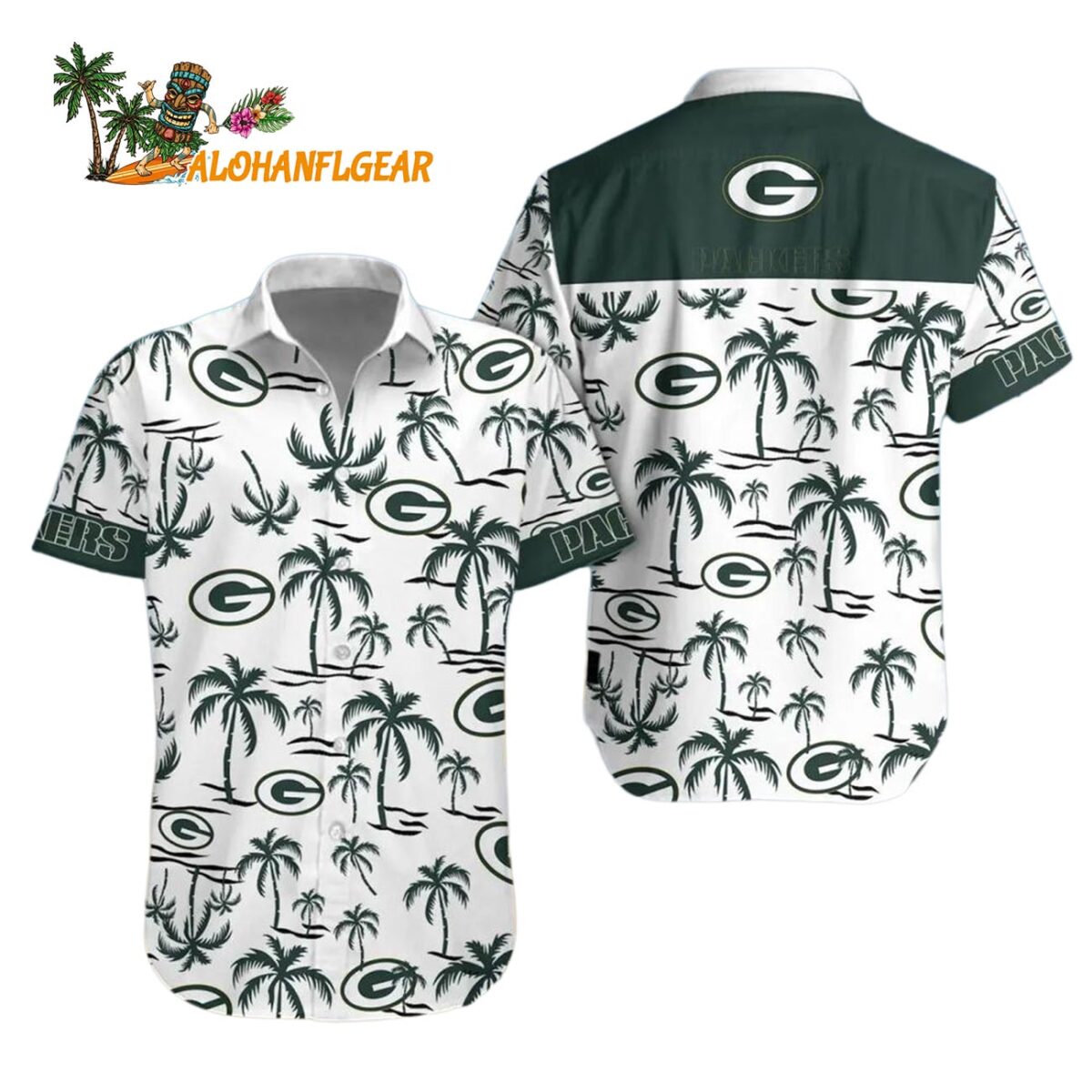 Green Bay Packers Coconut Logo Beach Hawaiian Shirt NFL Aloha Shirt 1