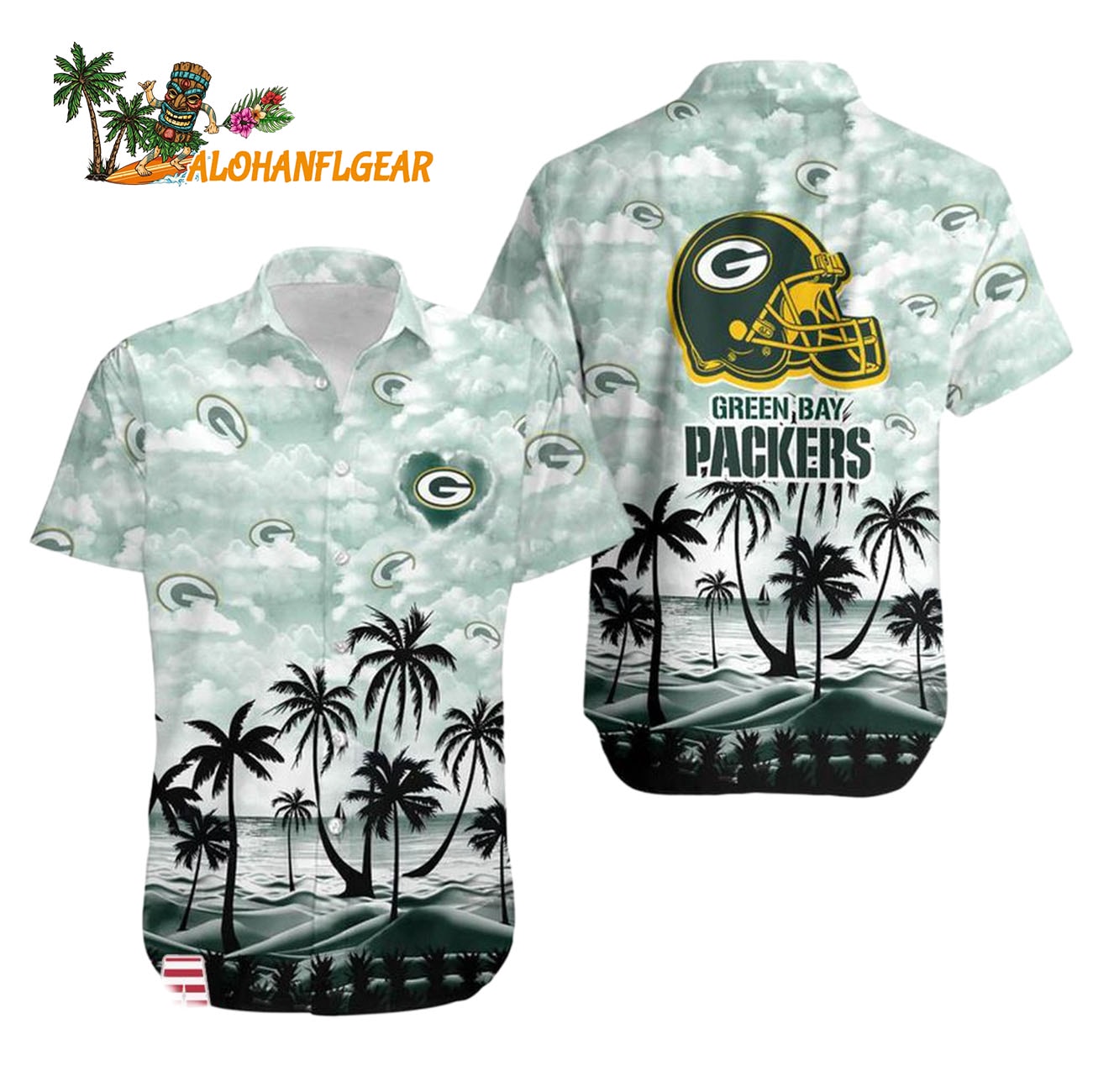 Green Bay Packers Coconut Palms Limited Edition Hawaiian Shirt, Green Bay Packers Aloha Shirt Green Bay Packers Coconut Palms Limited Edition Hawaiian Shirt, Green Bay Packers Aloha Shirt