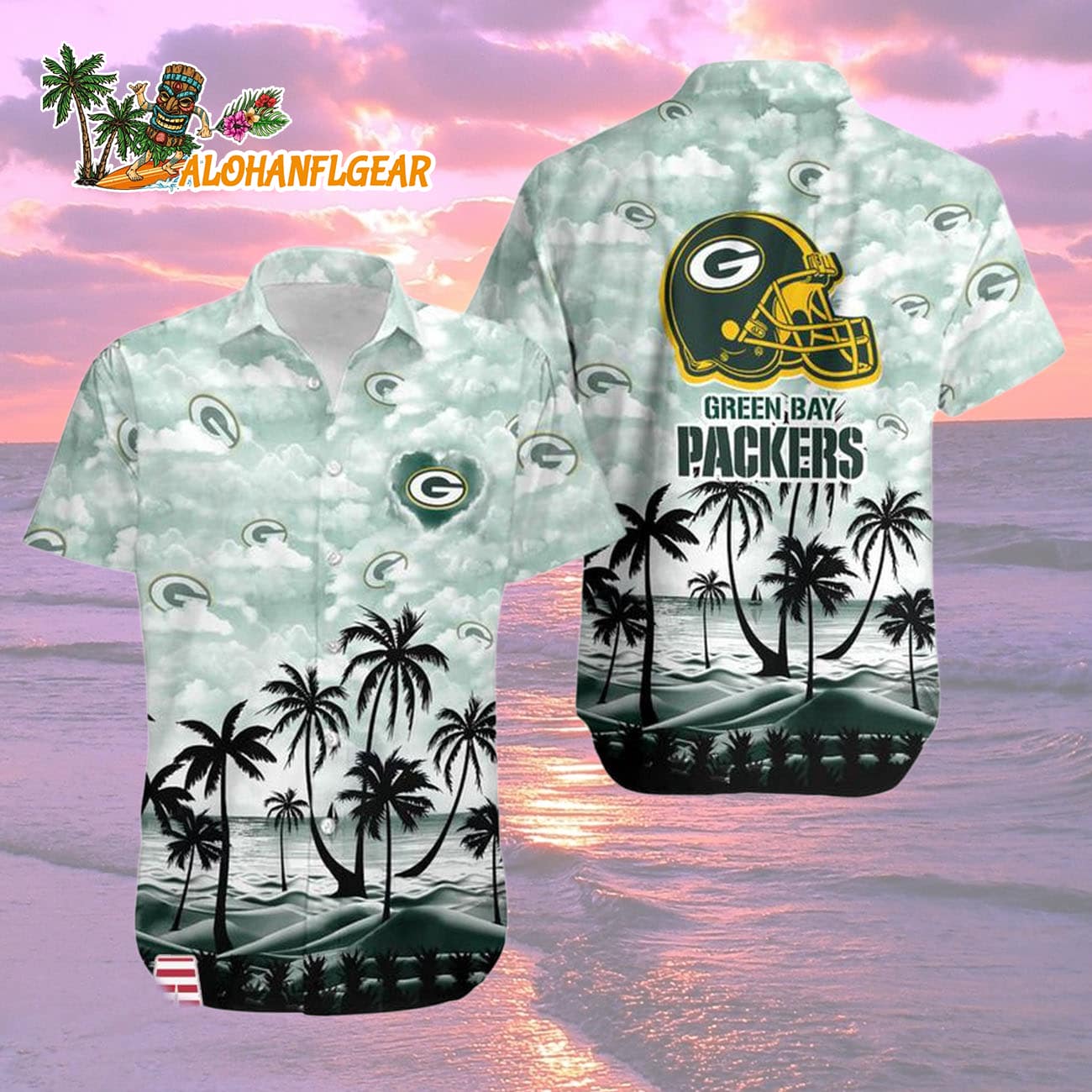 Green Bay Packers Coconut Palms Limited Edition Hawaiian Shirt, Green Bay Packers Aloha Shirt Green Bay Packers Coconut Palms Limited Edition Hawaiian Shirt, Green Bay Packers Aloha Shirt