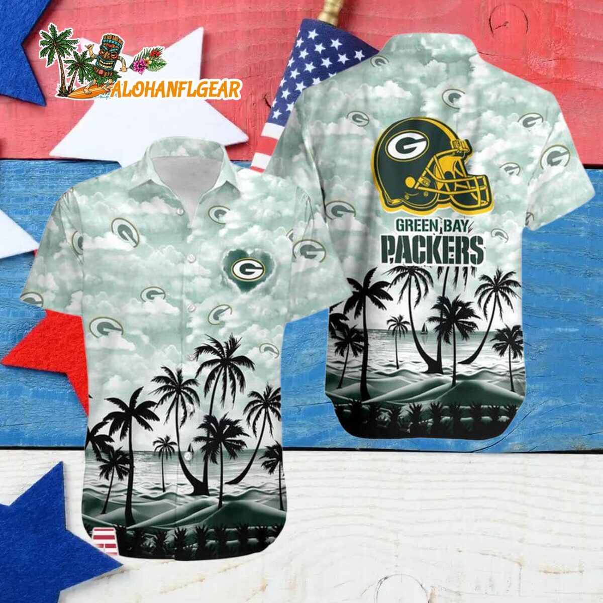 Green Bay Packers Coconut Palms Limited Edition Hawaiian Shirt Green Bay Packers Aloha Shirt 4