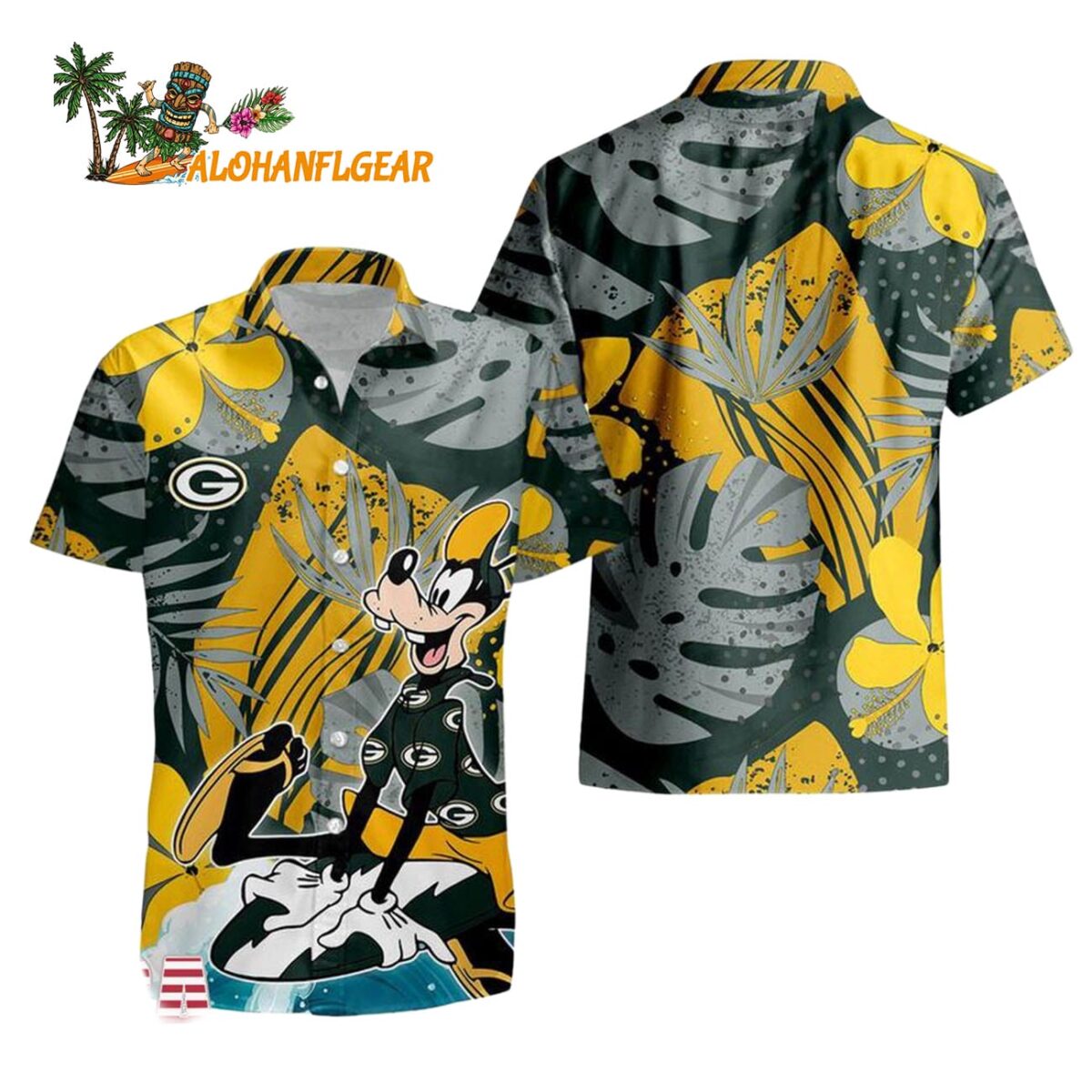 Green Bay Packers Goofy Disney Limited Edition Hawaiian Shirt Green Bay Packers Aloha Shirt 1