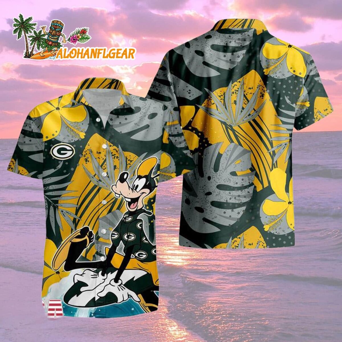 Green Bay Packers Goofy Disney Limited Edition Hawaiian Shirt Green Bay Packers Aloha Shirt 2