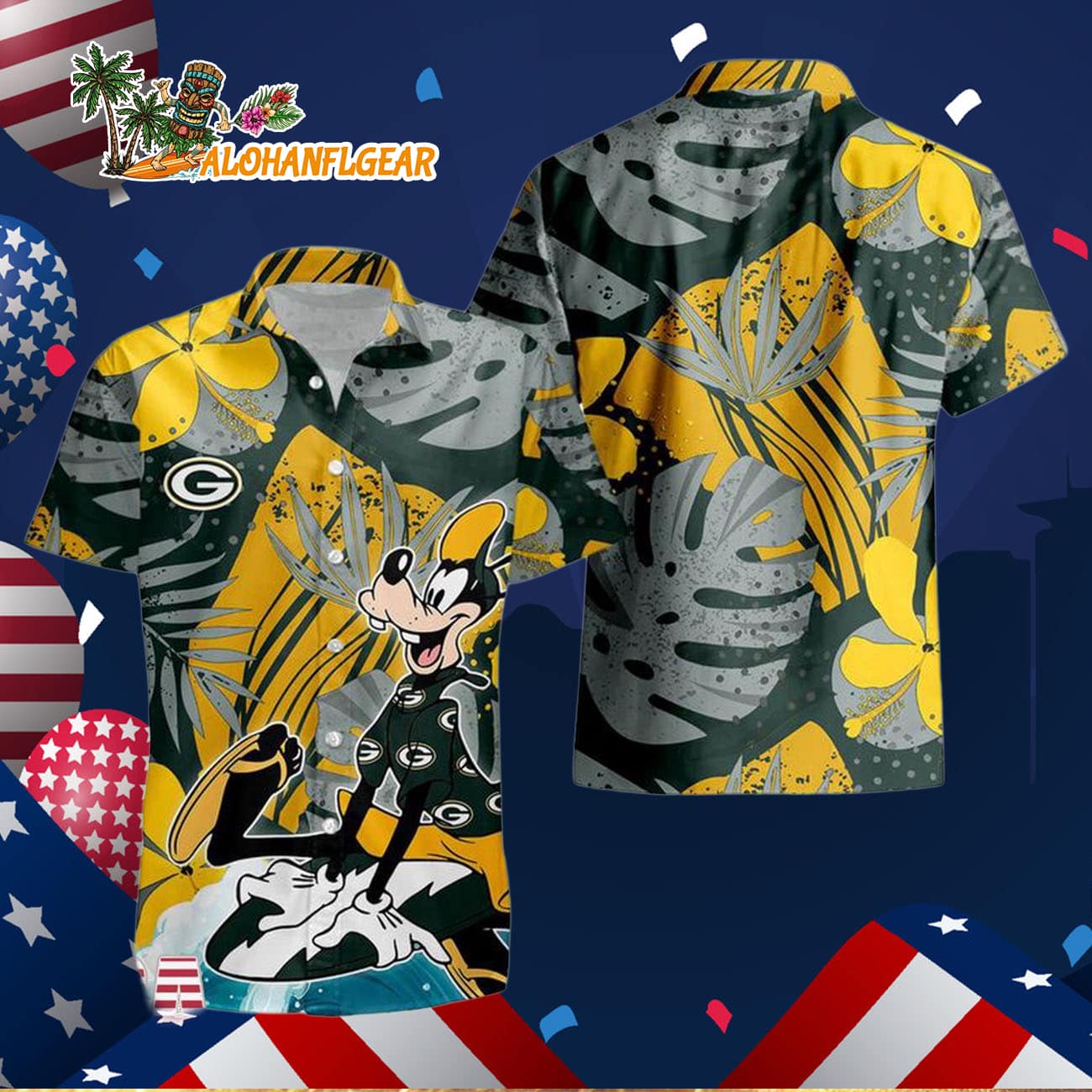 Green Bay Packers Goofy Disney Limited Edition Hawaiian Shirt, Green Bay Packers Aloha Shirt Green Bay Packers Goofy Disney Limited Edition Hawaiian Shirt, Green Bay Packers Aloha Shirt