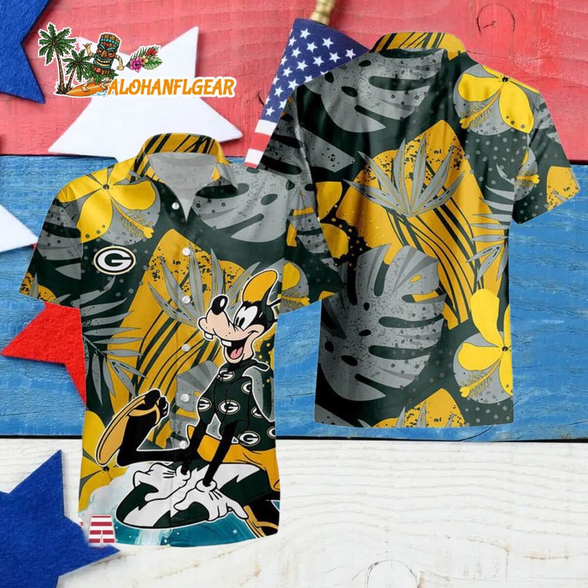Green Bay Packers Goofy Disney Limited Edition Hawaiian Shirt Green Bay Packers Aloha Shirt 4