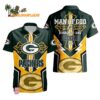 Green Bay Packers Man Of God Gift For Fathers Day Hawaiian Shirt Green Bay Packers Aloha Shirt 1