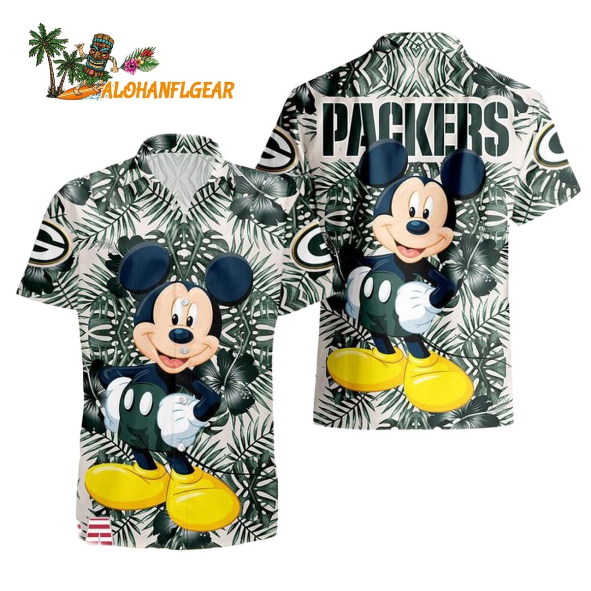 Green Bay Packers Mickey Disney Limited Edition Hawaiian Shirt Green Bay Packers Aloha Shirt 1