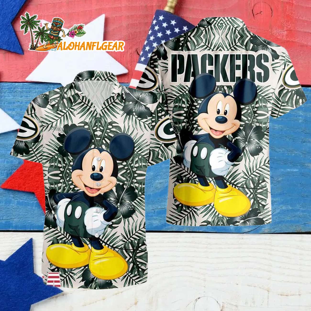 Green Bay Packers Mickey Disney Limited Edition Hawaiian Shirt, Green Bay Packers Aloha Shirt Green Bay Packers Mickey Disney Limited Edition Hawaiian Shirt, Green Bay Packers Aloha Shirt
