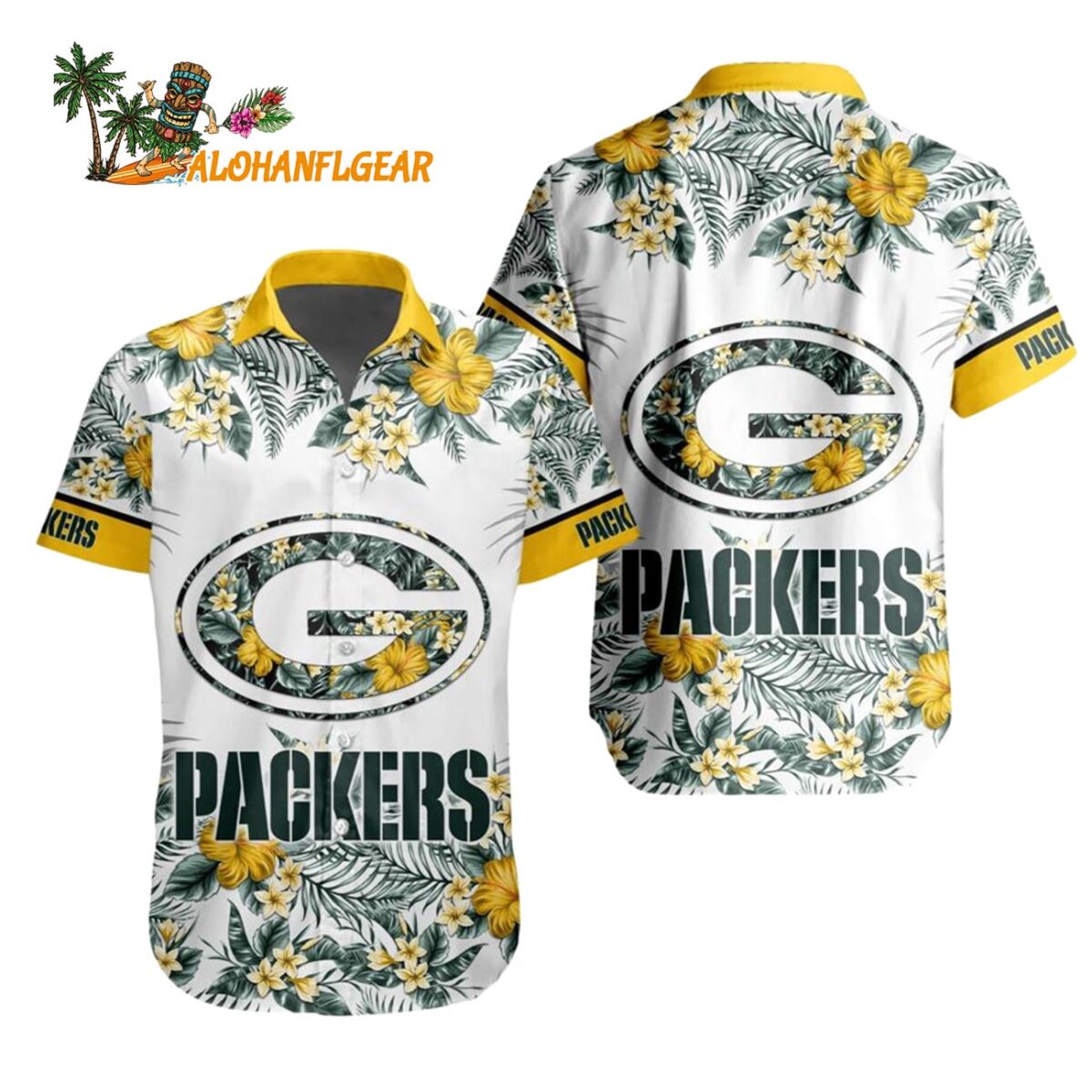 Green Bay Packers Special Floral Tropical Team Spirit Hawaiian Shirt Green Bay Packers Aloha Shirt 1