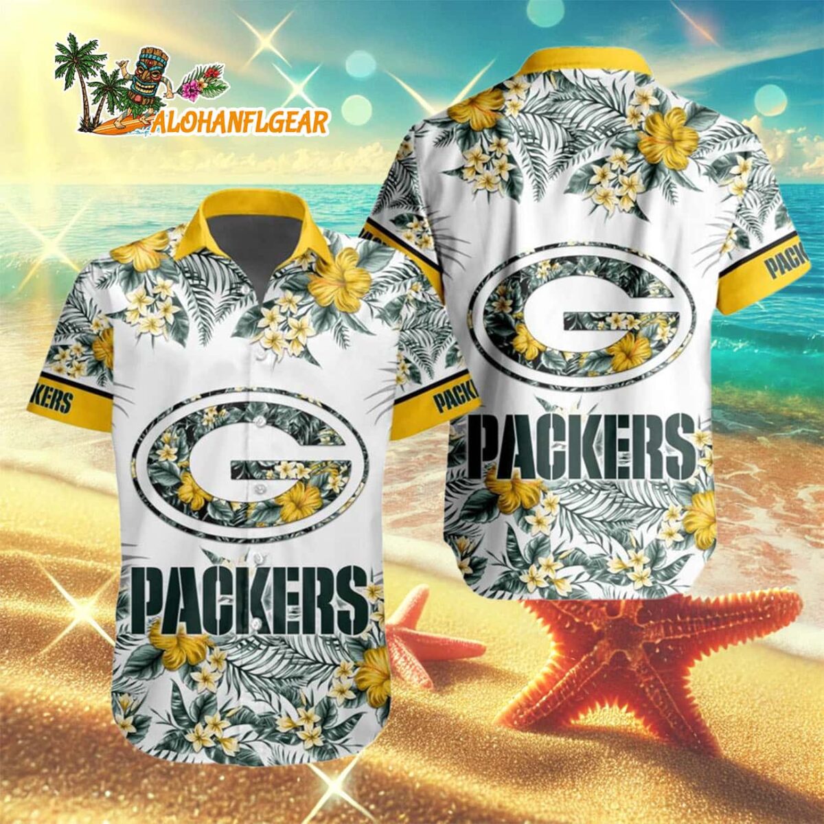 Green Bay Packers Special Floral Tropical Team Spirit Hawaiian Shirt Green Bay Packers Aloha Shirt 3