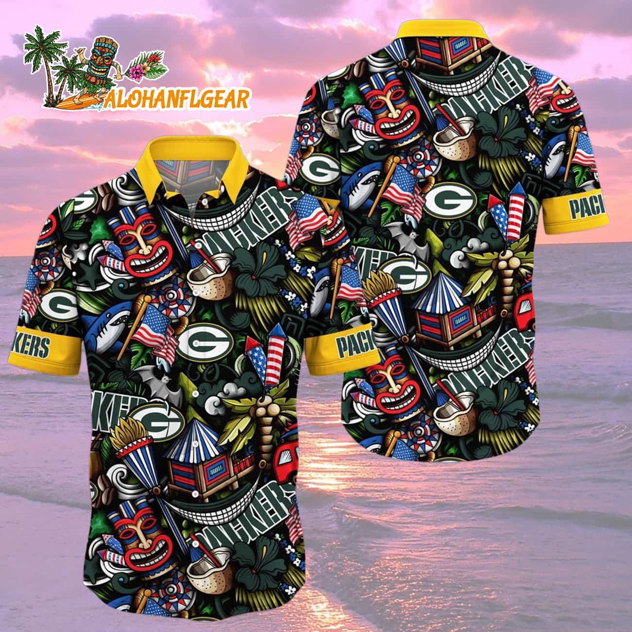 Green Bay Packers Tiki Me Off Hawaiian Shirt, Green Bay Packers Aloha Shirt Green Bay Packers Tiki Me Off Hawaiian Shirt, Green Bay Packers Aloha Shirt