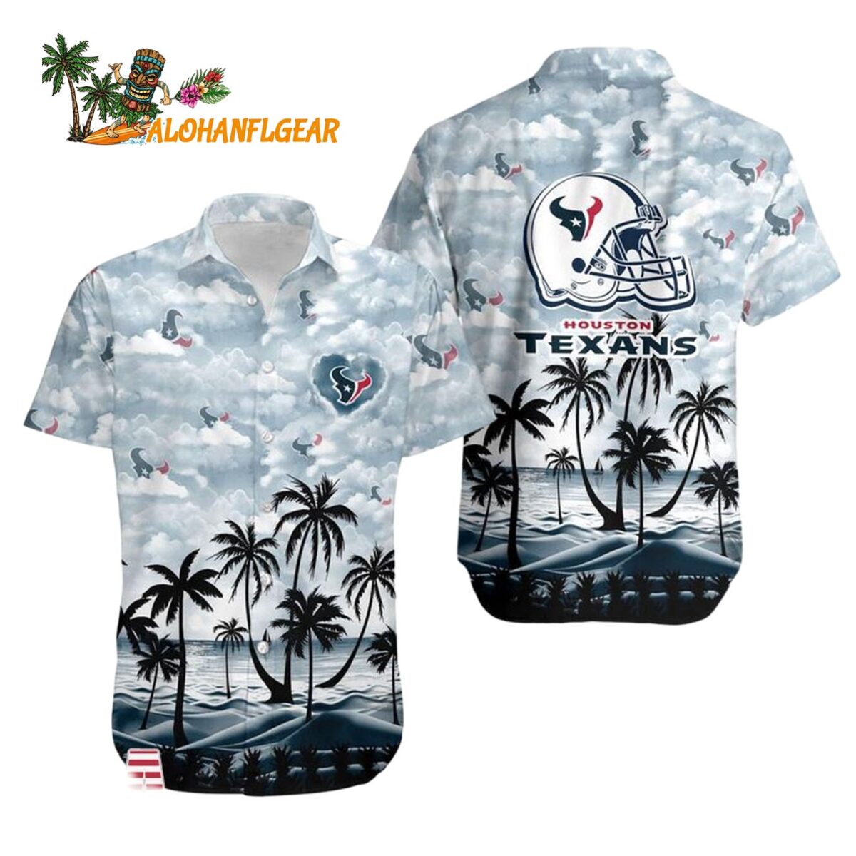 Houston Texans Coconut Palms Limited Edition Hawaiian Shirt Houston Texans Aloha Shirt 1